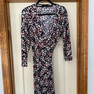 Banana Republic patterned wrap dress